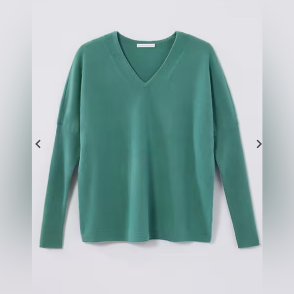 NWT J.Jill Pure Jill Recycled Cashmere V-Neck Sweater - Picture 4 of 9